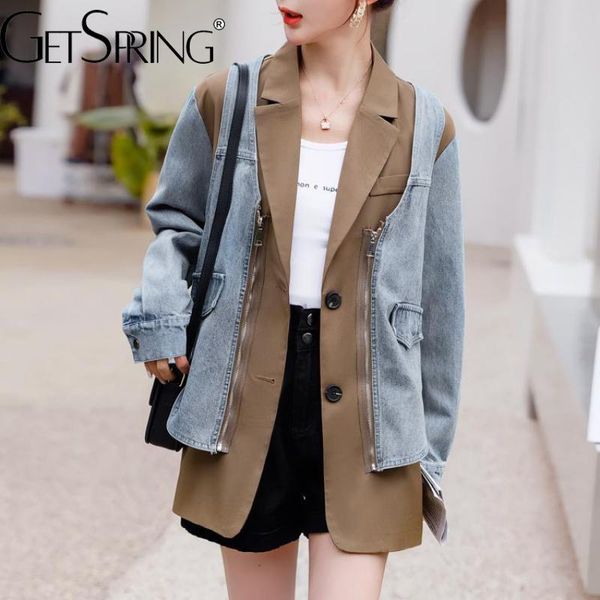 pants getspring women blazer asymmetrical splicing women blazers and jackets vintage fashion color matching suit coats women 2022 new, White
pants getspring women blazer asymmetrical splicing women blazers and jackets vintage fashion color matching suit coats women 2022 new, White