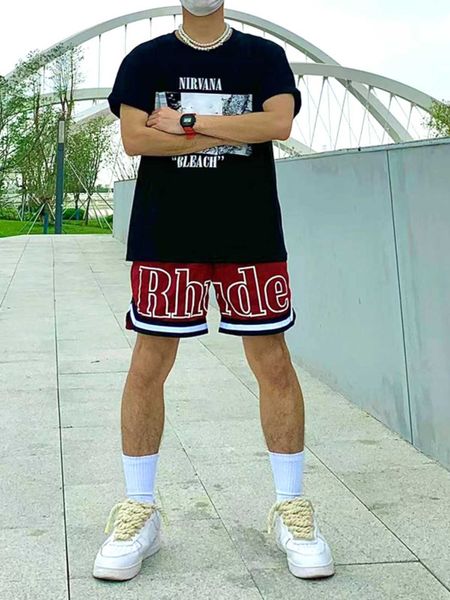 designer clothing short casual rhude shorts men's summer street basketball pants loose quick dried 4 point fitness casual sports trend, White;black
designer clothing short casual rhude shorts men's summer street basketball pants loose quick dried 4 point fitness casual sports trend, White;black