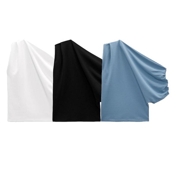 t-shirt zach aiisa counter quality spring and summer new women's clothing intellectual elegance versatile asymmetric drape collar top, White
t-shirt zach aiisa counter quality spring and summer new women's clothing intellectual elegance versatile asymmetric drape collar top, White
