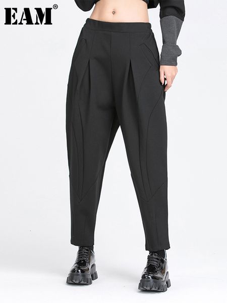 women's pants s eam high elastic waist black long split joint harem trousers loose fit pants women fashion spring autumn 1y766 230421, Black;white
women's pants s eam high elastic waist black long split joint harem trousers loose fit pants women fashion spring autumn 1y766 230421, Black;white