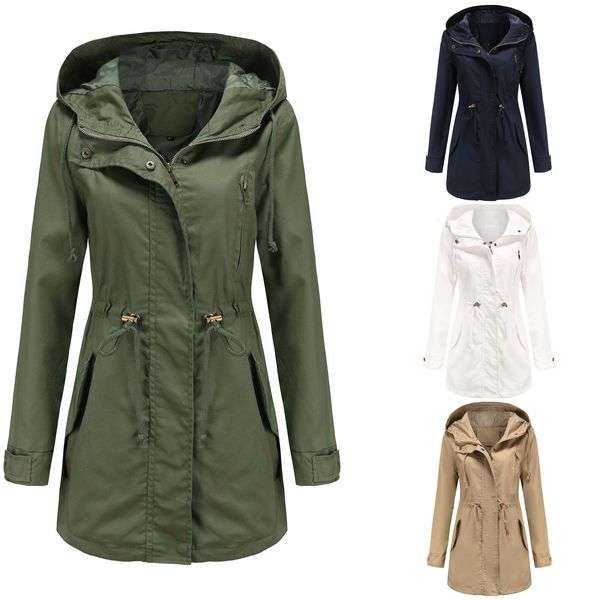 women's trench coats fashion hooded windbreaker casual ladies waterproof windproof jacket coat female long sleeve womens outerwear 2304, Tan;black
women's trench coats fashion hooded windbreaker casual ladies waterproof windproof jacket coat female long sleeve womens outerwear 2304, Tan;black