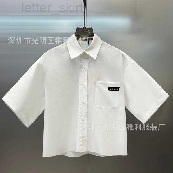 women's polos designer high version 2023 new letter embroidery lapel short sleeve versatile slim shirt trendy women g421, White
women's polos designer high version 2023 new letter embroidery lapel short sleeve versatile slim shirt trendy women g421, White