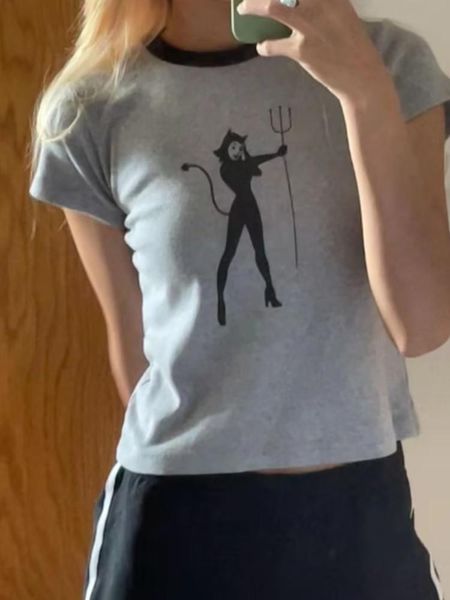 t-shirt casual women grey soft cotton o neck devil printed slim tees 2022 summer fashion ladies casual female short sleeves top, White
t-shirt casual women grey soft cotton o neck devil printed slim tees 2022 summer fashion ladies casual female short sleeves top, White