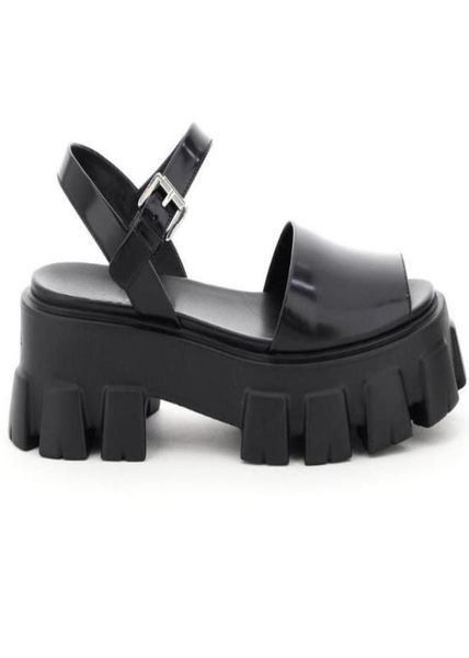 women brushed leather sandals monolith designer lady ankle strap metal buckle tread rubber sole platform heel slide5490382, Black
women brushed leather sandals monolith designer lady ankle strap metal buckle tread rubber sole platform heel slide5490382, Black