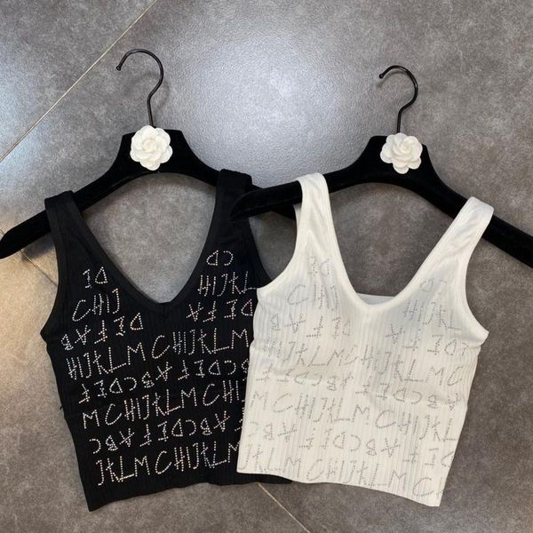 tanks prepomp 2022 summer new arrivals sleeveless v neck diamonds letters stretch vest women tank ga962, Black;white
tanks prepomp 2022 summer new arrivals sleeveless v neck diamonds letters stretch vest women tank ga962, Black;white