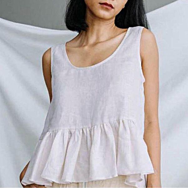 tanks 100% linen women tank casual solid oneck sleeveless ruffles cute cami fashion mzy19bsa0815y, Black;white
tanks 100% linen women tank casual solid oneck sleeveless ruffles cute cami fashion mzy19bsa0815y, Black;white