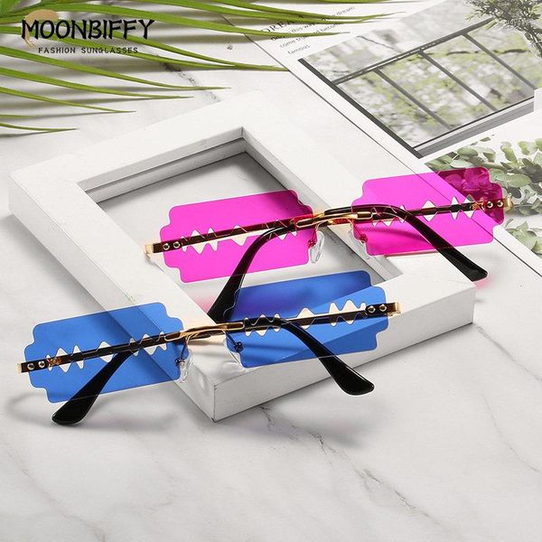 sunglasses unique razor blade women personality fashion rimless y2k glasses streetwear accessories uv400 xmas, White;black
sunglasses unique razor blade women personality fashion rimless y2k glasses streetwear accessories uv400 xmas, White;black
