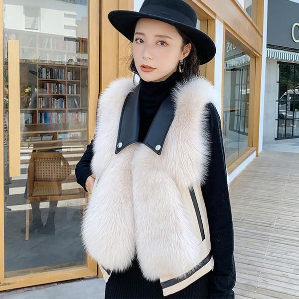 fur real fox fur gilets winter short vest women's fashion waistcoat thick warm fluffy fur sleeveless coats s7884, Black
fur real fox fur gilets winter short vest women's fashion waistcoat thick warm fluffy fur sleeveless coats s7884, Black