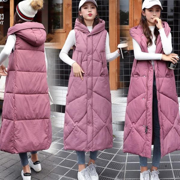 vests waistcoat autumn winter women's down cotton vest long clothes new korean fashion thick sleeveless outer wear hooded jacket y1316, Black;white
vests waistcoat autumn winter women's down cotton vest long clothes new korean fashion thick sleeveless outer wear hooded jacket y1316, Black;white
