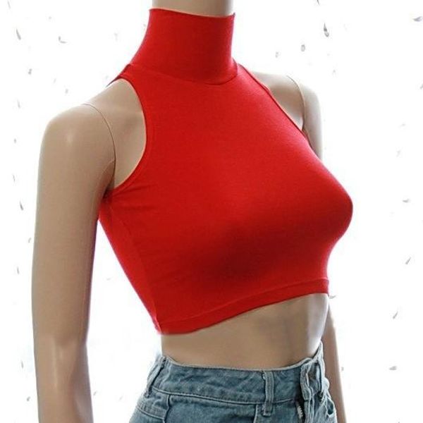 tanks fashion 2015 women sleeveless high neck crop cropped tank vest camisole red white black, Black;white
tanks fashion 2015 women sleeveless high neck crop cropped tank vest camisole red white black, Black;white