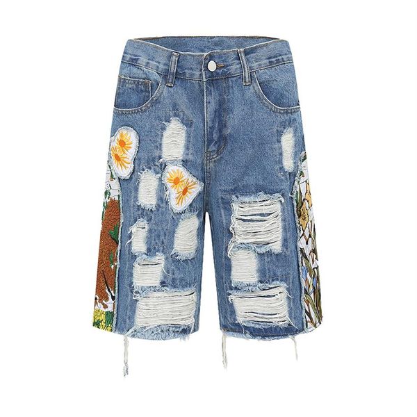 vintage floral embroidery hole patchwork ripped men's jeans summer shorts baggy denim pants oversized jean277o
vintage floral embroidery hole patchwork ripped men's jeans summer shorts baggy denim pants oversized jean277o