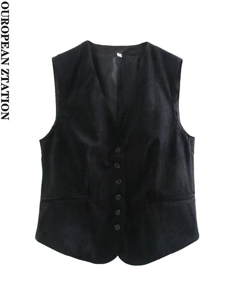vests women 2021 fashion single breasted velvet waistcoat vintage sleeveless back tab female vest coat chic, Black;white
vests women 2021 fashion single breasted velvet waistcoat vintage sleeveless back tab female vest coat chic, Black;white