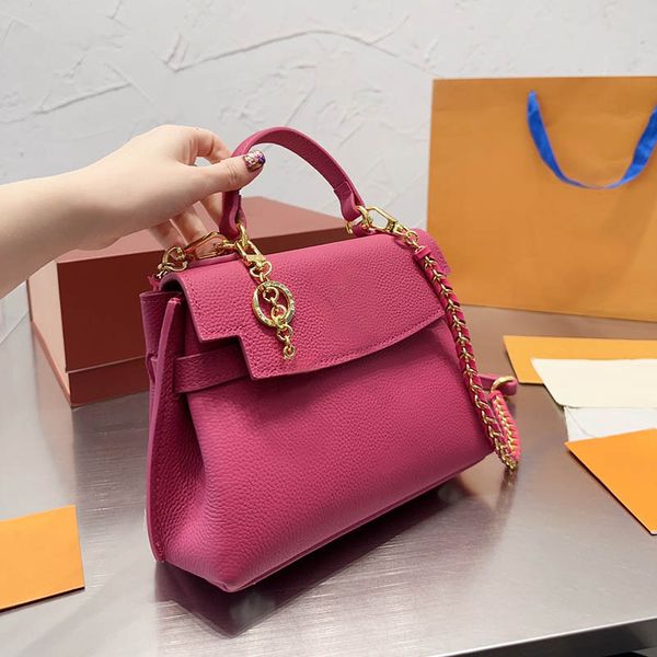 luxurys tote bag crossbody bags designer handbag genuine leather shoulder purse fashion flap shopping handbags new lockme brand women wallet