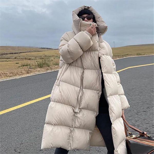 leather winter coat women's solid color new hooded parker jacket thickened warm zipper loose fashion midlength female clothing zm252, Black
leather winter coat women's solid color new hooded parker jacket thickened warm zipper loose fashion midlength female clothing zm252, Black