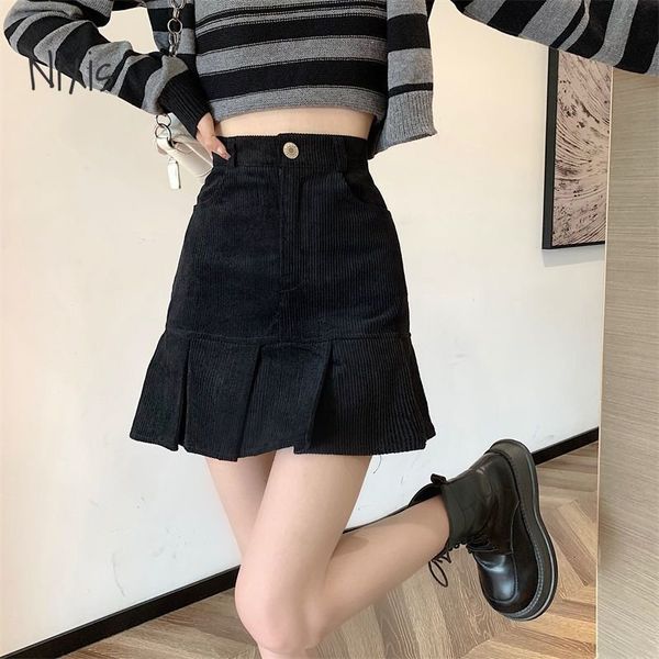 skirts corduroy black for women 2023 spring high waist fishtail pleated vintage elegant bottoms korean style clothes 230420
skirts corduroy black for women 2023 spring high waist fishtail pleated vintage elegant bottoms korean style clothes 230420