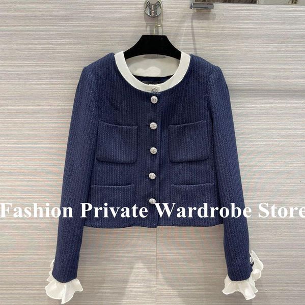 fur fashion detachable cuffs collar navy blue vintage sweet tweed jacket women single breasted slim fit short design silk liner coat, Black
fur fashion detachable cuffs collar navy blue vintage sweet tweed jacket women single breasted slim fit short design silk liner coat, Black