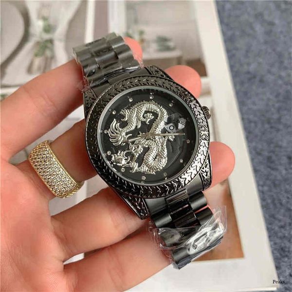 dragon design chinese style fashion men's watch quartz movement swiss designer brand rolx display calendar foldi2300, Slivery;brown
dragon design chinese style fashion men's watch quartz movement swiss designer brand rolx display calendar foldi2300, Slivery;brown