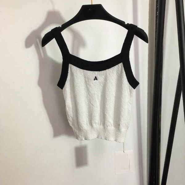 23ss vest camis tank womens tanks camis womens designer clothing embroidered monogram color knitted suspender vest womens clothes a1, White
23ss vest camis tank womens tanks camis womens designer clothing embroidered monogram color knitted suspender vest womens clothes a1, White