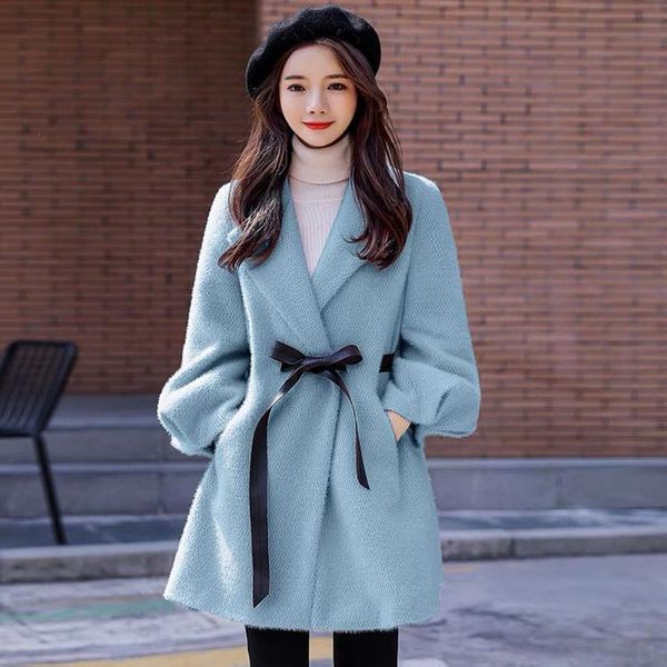 fur fashion fall mink fleece wool jacket coat women korean fashion clothing mid length cute blue pink winter woolen blend coats, Black
fur fashion fall mink fleece wool jacket coat women korean fashion clothing mid length cute blue pink winter woolen blend coats, Black