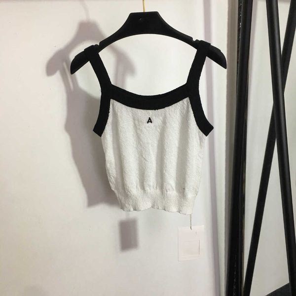 23ss vest camis tank womens tanks camis womens designer clothing embroidered monogram color knitted suspender vest womens clothes, White
23ss vest camis tank womens tanks camis womens designer clothing embroidered monogram color knitted suspender vest womens clothes, White