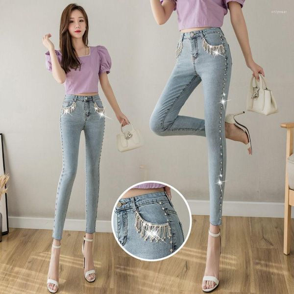 Women' Jeans 2023 Spring Women Stretch Female Slim Tassel Denim Pants Lady Vintage High Waist Elastic Pencil Trouser F966, Tupianse
Women' Jeans 2023 Spring Women Stretch Female Slim Tassel Denim Pants Lady Vintage High Waist Elastic Pencil Trouser F966, Tupianse