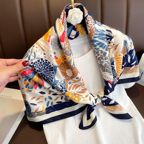 90x90cm retro designer flower print floral silk scarf headband for women fashion long handle bag scarves paris shoulder tote luggage ribbon, Blue;gray
90x90cm retro designer flower print floral silk scarf headband for women fashion long handle bag scarves paris shoulder tote luggage ribbon, Blue;gray