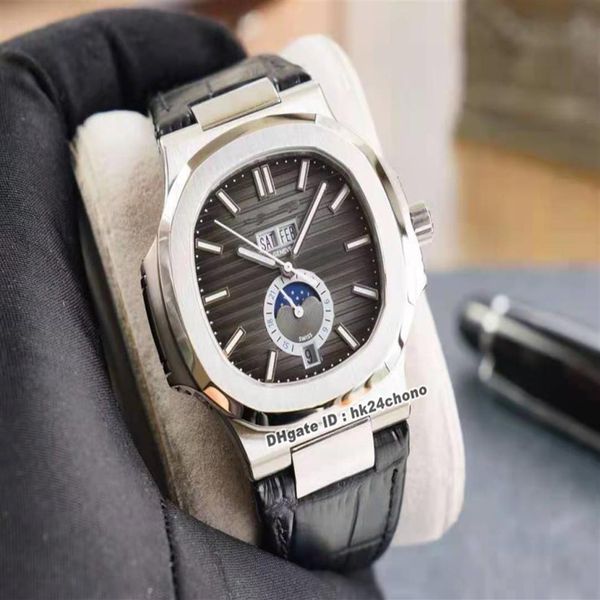 watches yr 5726a-001 nautilus annual calendar stainless steel cal 324 autoamtic mens watch black dial leather strap s228j, Slivery;brown 
watches yr 5726a-001 nautilus annual calendar stainless steel cal 324 autoamtic mens watch black dial leather strap s228j, Slivery;brown