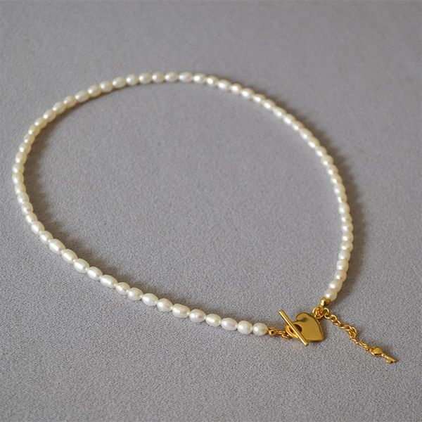 seed pearl beeded necklaces 4mm natural pearls with gold heart closure230p, Silver
seed pearl beeded necklaces 4mm natural pearls with gold heart closure230p, Silver