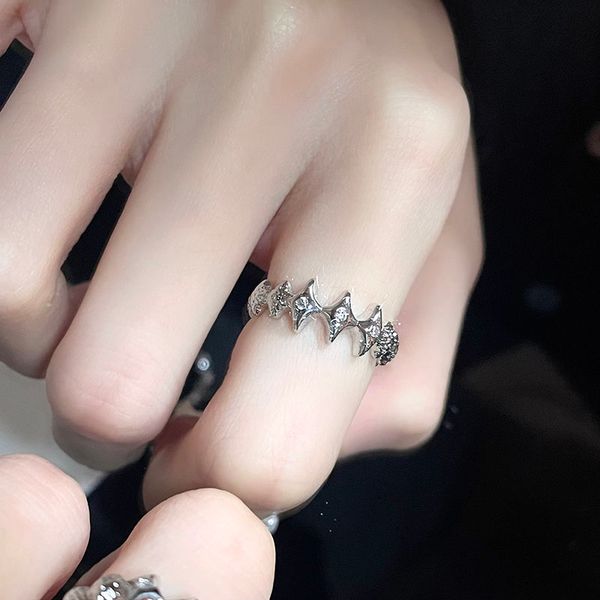 matching rings cold wind ring female niche design lovers buddhist monastic discipline contracted geometric fold irregular character texture, Silver
matching rings cold wind ring female niche design lovers buddhist monastic discipline contracted geometric fold irregular character texture, Silver