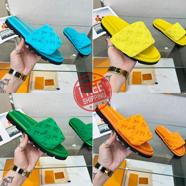 2023 pool pillow luxe designer slippers women mules rubber bottom width slides hook loop fastener slide men shoes 36-45, Black
2023 pool pillow luxe designer slippers women mules rubber bottom width slides hook loop fastener slide men shoes 36-45, Black