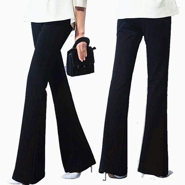 Women's Pants Black Vintage Solid Contrast Binding Flare Leg Elastic Waist Elegant Palazzo Spring Office Lady Workwear Women Trousers
Women's Pants Black Vintage Solid Contrast Binding Flare Leg Elastic Waist Elegant Palazzo Spring Office Lady Workwear Women Trousers