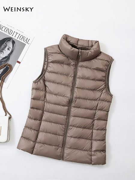 parkas women down vest ultralight thin sleeveless jacket white duck down winter spring autumn female portable outwear, Black
parkas women down vest ultralight thin sleeveless jacket white duck down winter spring autumn female portable outwear, Black