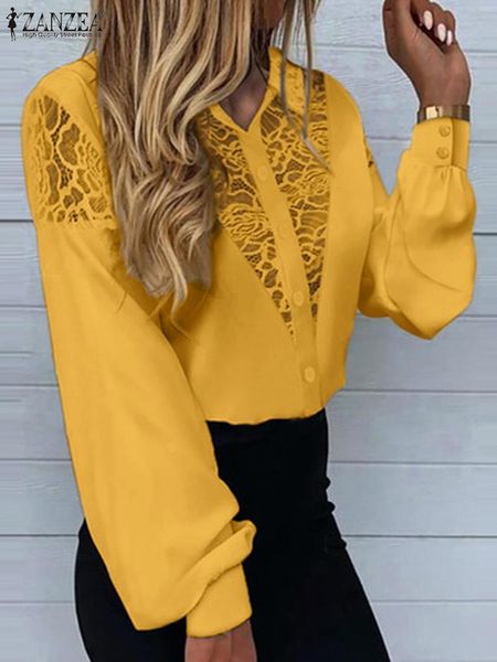 shirts zanzea women blusas stitching lace solid shirts vintage hollow out lapel collar blouse 2022 autumn long sleeve tunic, White
shirts zanzea women blusas stitching lace solid shirts vintage hollow out lapel collar blouse 2022 autumn long sleeve tunic, White