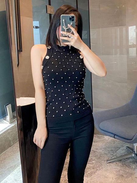 tanks knitted viscose women tank daimonds beading blingbling sleeveless o neck black female fashion streetwear 2022, Black;white
tanks knitted viscose women tank daimonds beading blingbling sleeveless o neck black female fashion streetwear 2022, Black;white