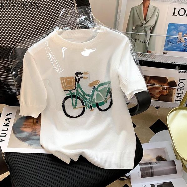 t-shirt 2022 summer new thin bicycle jacquard knitted woman tshirts white ice silk shortsleeved sweater women pullover knitwear y2k
t-shirt 2022 summer new thin bicycle jacquard knitted woman tshirts white ice silk shortsleeved sweater women pullover knitwear y2k