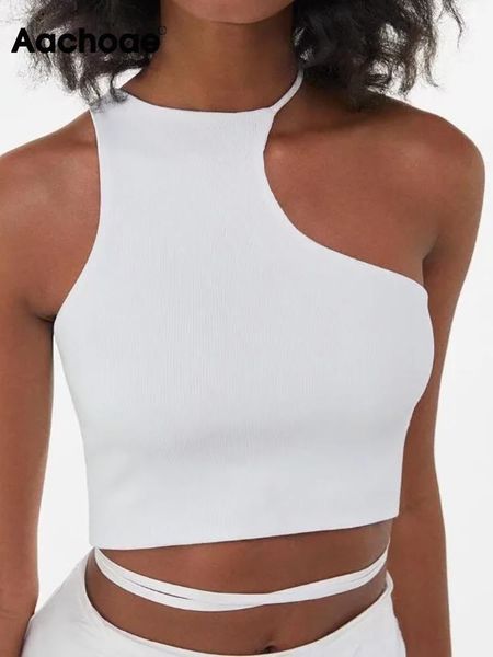 tanks aachoae women high street solid color cropped tank chic sleeveless asymmetric collar tank ladies summer rib knit, Black;white
tanks aachoae women high street solid color cropped tank chic sleeveless asymmetric collar tank ladies summer rib knit, Black;white
