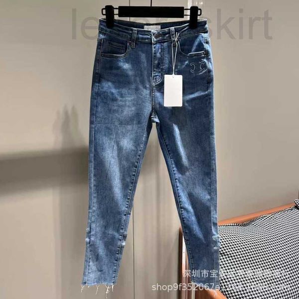 women's jeans designer 23 spring new trouser hem panel embossed waist elastic denim cropped pants for women q1ko, Blue
women's jeans designer 23 spring new trouser hem panel embossed waist elastic denim cropped pants for women q1ko, Blue