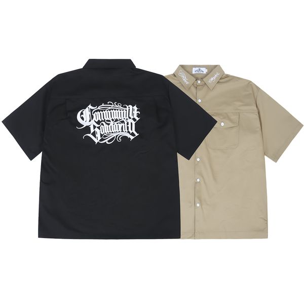 men's casual shirts american street letter embroidery shortsleeved shirt summer hiphop tattoo lapel halfsleeved chicano clothing 230420, White;black
men's casual shirts american street letter embroidery shortsleeved shirt summer hiphop tattoo lapel halfsleeved chicano clothing 230420, White;black