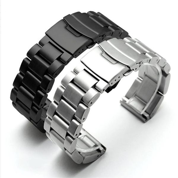 22 24 26mm watchband men thick pure solid stainless steel brushed watch band strap deployment buckle bracelets tools267r, Black;brown
22 24 26mm watchband men thick pure solid stainless steel brushed watch band strap deployment buckle bracelets tools267r, Black;brown