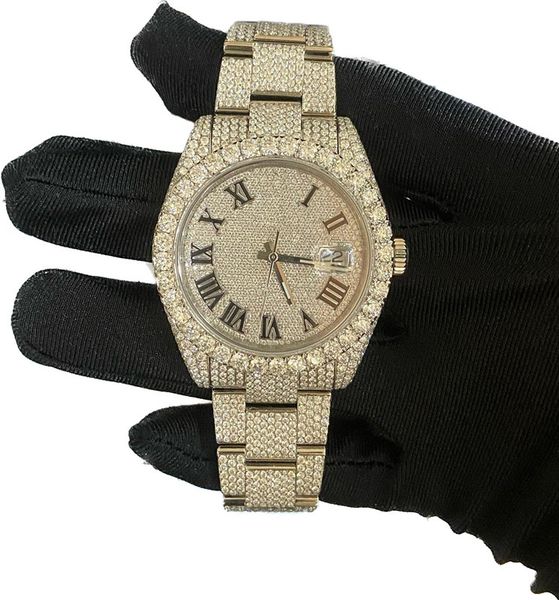 luxury mens watches 4130 movement icedout watches for men 3255 montre de luxe watch mosang stone moissanite diamond watchs wristwatch mechan, Slivery;brown
luxury mens watches 4130 movement icedout watches for men 3255 montre de luxe watch mosang stone moissanite diamond watchs wristwatch mechan, Slivery;brown