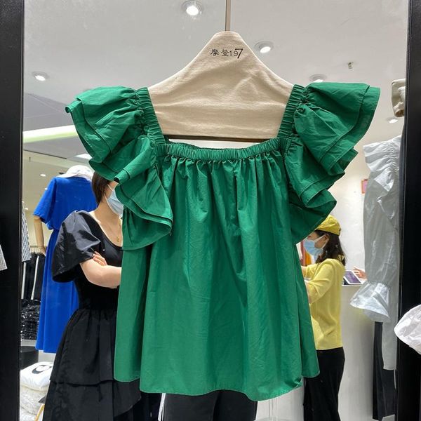 tanks women solid ruffle cotton linen blouse 2022 summer square collar shirts elegant office lady blusa streetwear, Black;white
tanks women solid ruffle cotton linen blouse 2022 summer square collar shirts elegant office lady blusa streetwear, Black;white