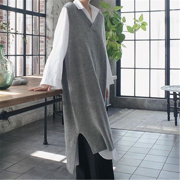 vests 2020 fashion clothes tide korean knitting vest for women v neck sleeveless asymmetric side split long vests female pz3624, Black;white
vests 2020 fashion clothes tide korean knitting vest for women v neck sleeveless asymmetric side split long vests female pz3624, Black;white