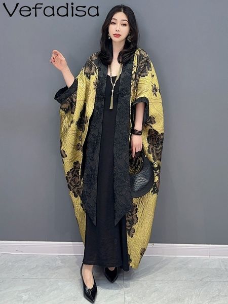 women's trench coats vefadisa2023 spring summer dark flower casual large bat sleeve cardigan girl versatile chinese style trendy zy574, Tan;black
women's trench coats vefadisa2023 spring summer dark flower casual large bat sleeve cardigan girl versatile chinese style trendy zy574, Tan;black