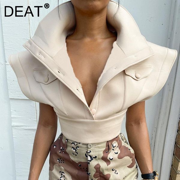 vests deat 2022 autumn women's green vest lapel loose button pullover streetwear apricot fly sleeve green waistcoat female tide 17a563, Black;white
vests deat 2022 autumn women's green vest lapel loose button pullover streetwear apricot fly sleeve green waistcoat female tide 17a563, Black;white