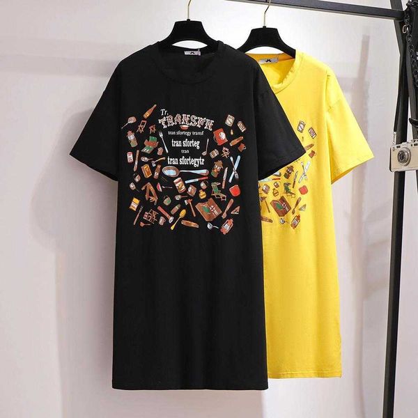 150. casual dresses plus size womens clothing fat summer cartoon printed t shirt, Black;gray
150. casual dresses plus size womens clothing fat summer cartoon printed t shirt, Black;gray