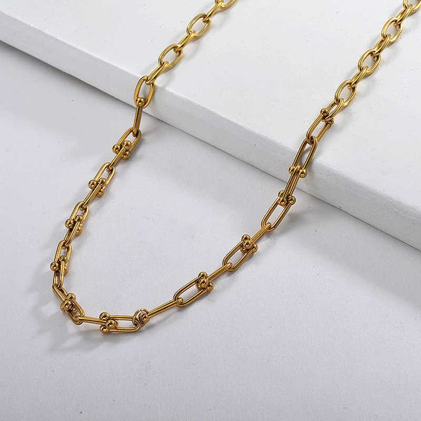 new tiffy stainless steel titanium u-shaped chain women's fried dough twists mesh watchband necklace, Black
new tiffy stainless steel titanium u-shaped chain women's fried dough twists mesh watchband necklace, Black