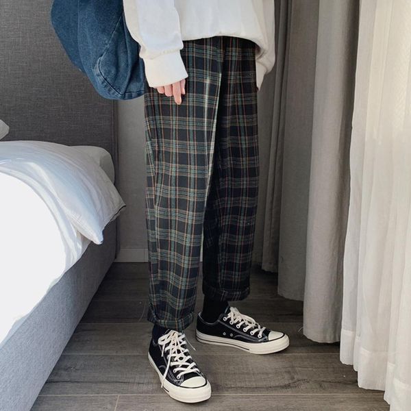 pants man striped lattice trousers loose new arrival korean men plaid casual pants harem baggy streetwear joggers, Black
pants man striped lattice trousers loose new arrival korean men plaid casual pants harem baggy streetwear joggers, Black