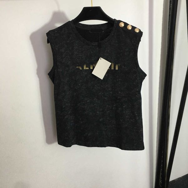 23ss womens tanks camis womens designer clothing vest camis round neck pure cotton shoulder button three-dimensional logo letter print vest, White
23ss womens tanks camis womens designer clothing vest camis round neck pure cotton shoulder button three-dimensional logo letter print vest, White