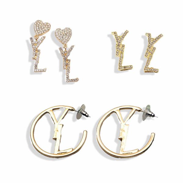 fashion womens brand designer letter earrings ear stud women elegance temperament simple ladies wedding party jewelry accessories 238w, Golden;silver
fashion womens brand designer letter earrings ear stud women elegance temperament simple ladies wedding party jewelry accessories 238w, Golden;silver