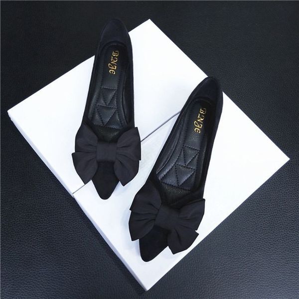 dress shoes flat womens spring shallow pointed bow korean version of four seasons velvet plus size 3443 230421, Black
dress shoes flat womens spring shallow pointed bow korean version of four seasons velvet plus size 3443 230421, Black